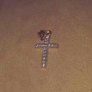 14k Gold And Diamond Cross Pendant
